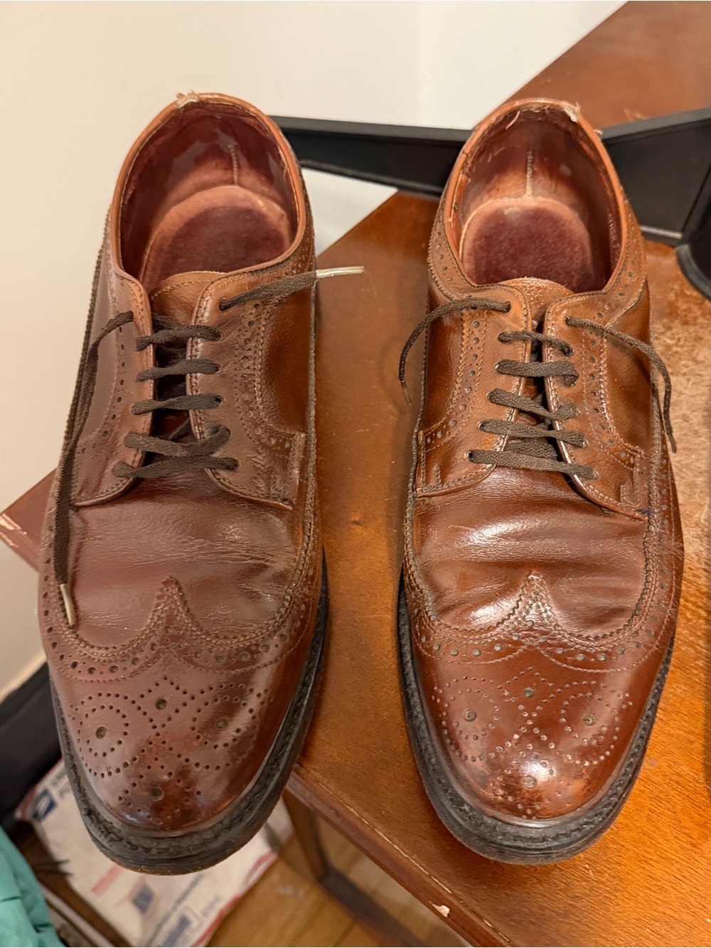 Cats Paws by Foster Brown Brogue Derby Classic Wingtip Lace-Ups Shoes size 10.5